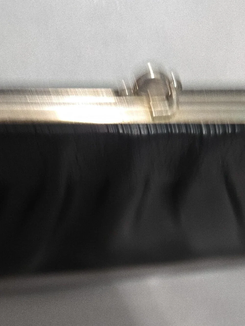 Garey Vintage Soft Gathered Frame Clutch in Black H6xW13x1